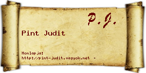 Pint Judit névjegykártya